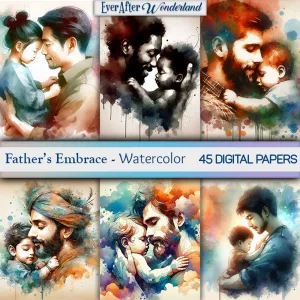 Father's Embrace - Watercolor