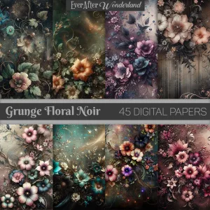 Grunge Floral Noir
