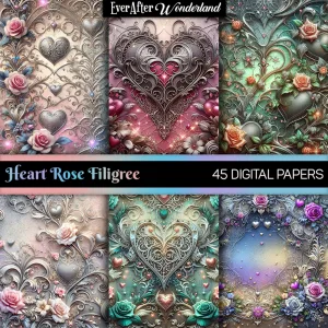 Heart Rose Filigree