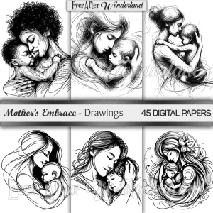 Mother's Embrace - Drawings