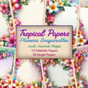 Tropical Junk Journal Papers