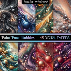 Paint Pour Bubbles