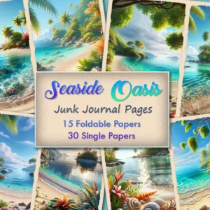 Seaside Oasis Junk Journal Pages