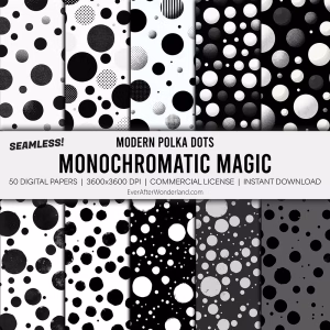 Modern Polka Dots - Monochromatic Magic